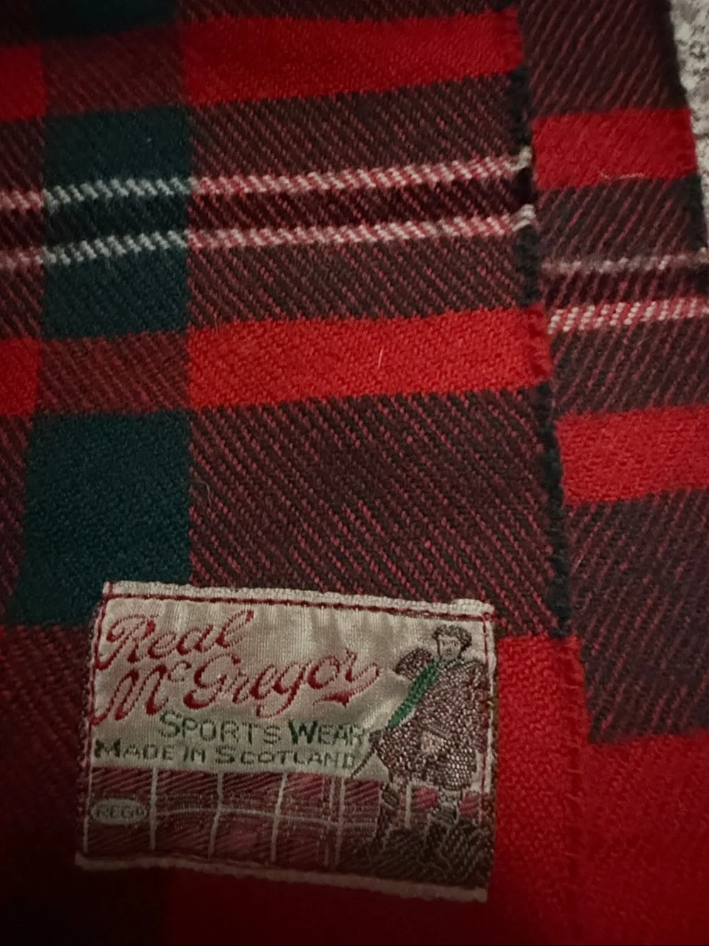 Red and Black Plaid Fringe Scarf